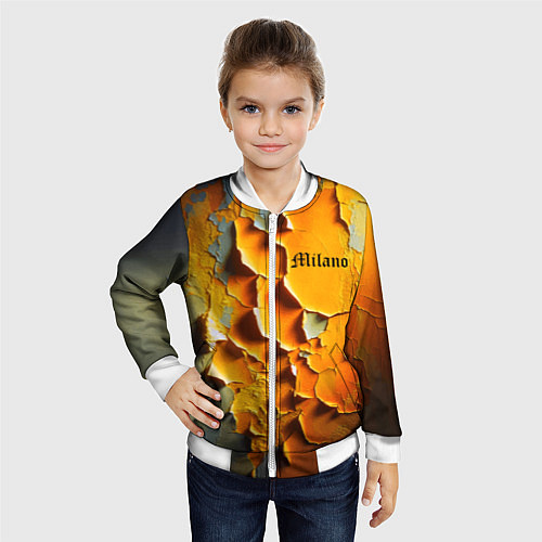 Детский бомбер Peeling plaster - Milano / 3D-Белый – фото 4
