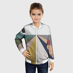 Бомбер детский Черное солнце красная луна, цвет: 3D-белый — фото 2