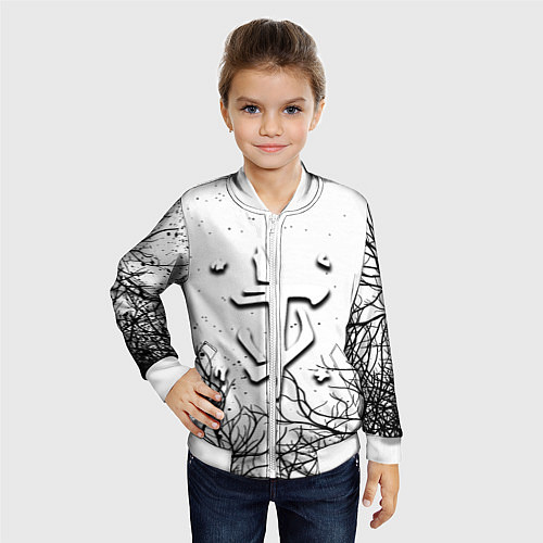 Детский бомбер Doom dark age / 3D-Белый – фото 4