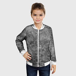 Бомбер детский Абстракция - grey polished chip, цвет: 3D-белый — фото 2