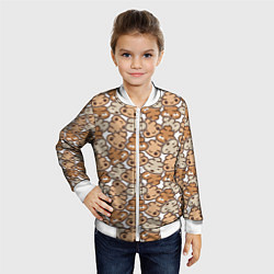 Бомбер детский Какашки, цвет: 3D-белый — фото 2