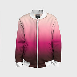Бомбер детский Градиент transcendent pink омбре, цвет: 3D-белый
