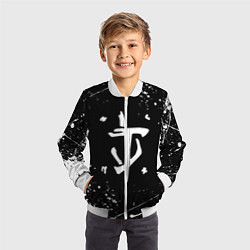 Бомбер детский Doom краски белые, цвет: 3D-белый — фото 2