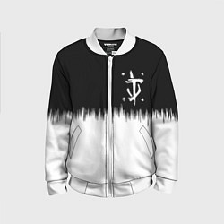 Детский бомбер Doom краски черно белый