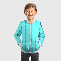 Бомбер детский Сolor blue line, цвет: 3D-белый — фото 2