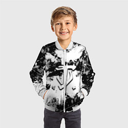 Бомбер детский Doom краски всплеск белые, цвет: 3D-белый — фото 2