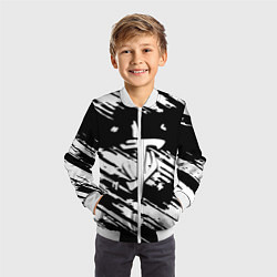 Бомбер детский Doom краски полосы, цвет: 3D-белый — фото 2