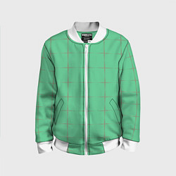 Бомбер детский Color green stripes, цвет: 3D-белый