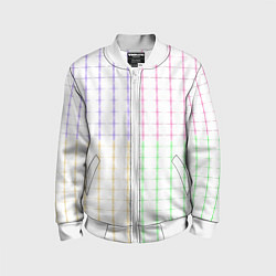 Детский бомбер Color white multicolored stripes