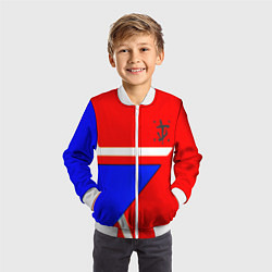 Бомбер детский Doom star geometry, цвет: 3D-белый — фото 2