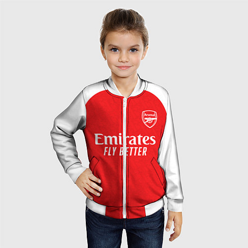 Детский бомбер Анри домашняя форма Арсенал 2025 2026 / 3D-Белый – фото 4