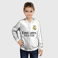 Бомбер детский Винисиус Реал Мадрид домашняя форма 2025 2026, цвет: 3D-белый — фото 2