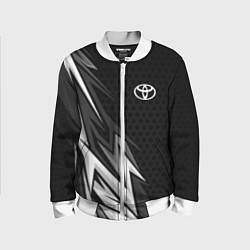 Бомбер детский Toyota - монохром, цвет: 3D-белый