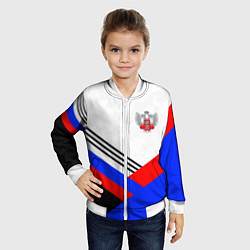 Бомбер детский Федерация бокса - Россия, цвет: 3D-белый — фото 2