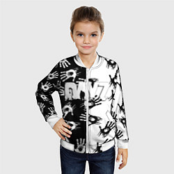 Бомбер детский Dayz руки черно белые, цвет: 3D-белый — фото 2