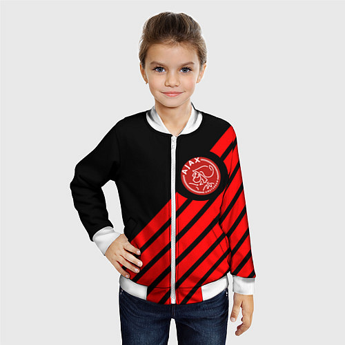 Детский бомбер Ajax геометрия / 3D-Белый – фото 4