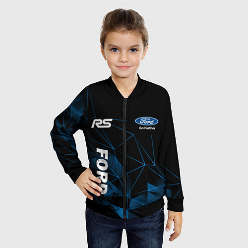 Детский бомбер Ford RS / 3D-Черный – фото 4