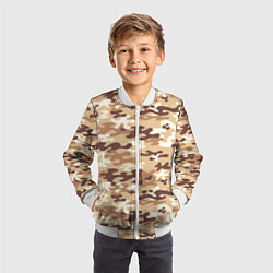 Бомбер детский Камуфляж армия, цвет: 3D-белый — фото 2