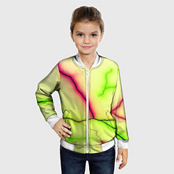 Бомбер детский Multicolored lightning, цвет: 3D-белый — фото 2