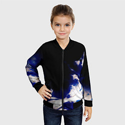 Бомбер детский Синее пламя, цвет: 3D-черный — фото 2