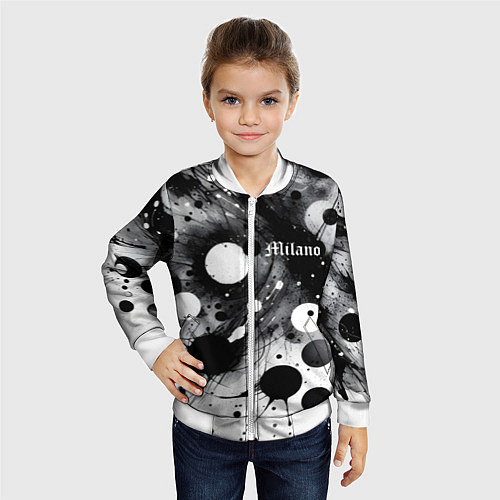 Детский бомбер Abstract fantasy pattern - Milano / 3D-Белый – фото 4