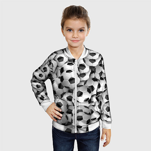 Детский бомбер Игра в мяч / 3D-Белый – фото 4