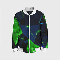 Бомбер детский Neon tile green, цвет: 3D-белый