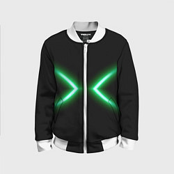 Детский бомбер Neon green lines
