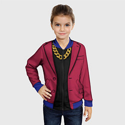 Бомбер детский Малиновый пиджак - новый русский 90-е, цвет: 3D-синий — фото 2