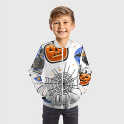 Бомбер детский Holiday halloween, цвет: 3D-белый — фото 2