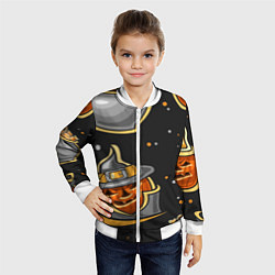 Бомбер детский День хэллоуин, цвет: 3D-белый — фото 2