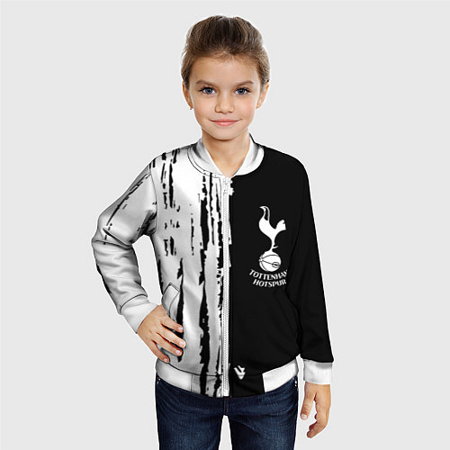 Детский бомбер Tottenham Hotspur белые краски / 3D-Белый – фото 4