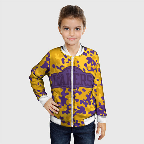Детский бомбер NBA LA Lakers / 3D-Белый – фото 4