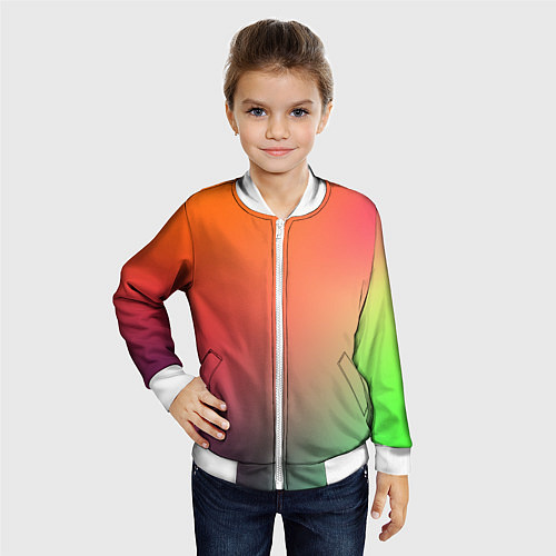 Детский бомбер Color multicolored / 3D-Белый – фото 4