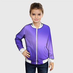 Бомбер детский Color purple gradient, цвет: 3D-белый — фото 2