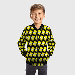 Бомбер детский Барт Симпсон: узор, цвет: 3D-черный — фото 2