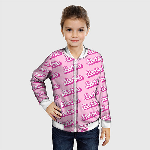 Детский бомбер Barbie Pattern / 3D-Белый – фото 4