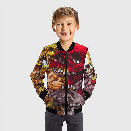 Детский бомбер Metallica Rage / 3D-Черный – фото 3