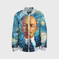 Бомбер детский Ленин Ван Гога, цвет: 3D-серый