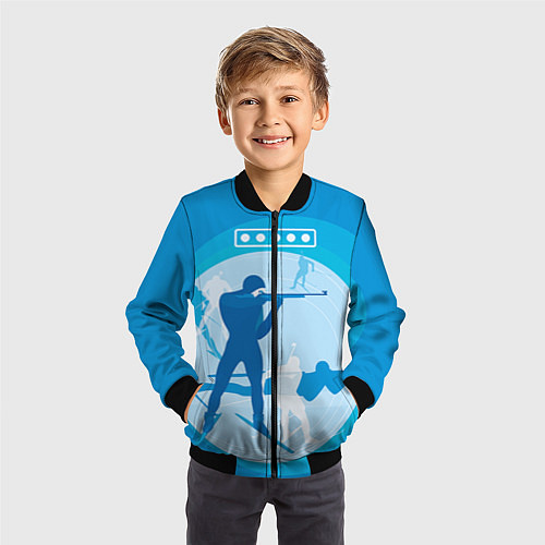 Детский бомбер Биатлон / 3D-Черный – фото 3