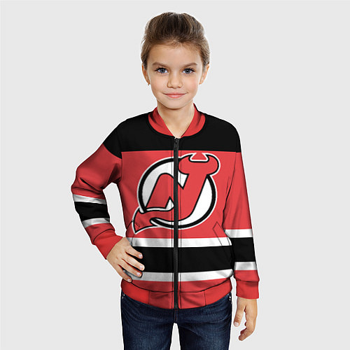 Детский бомбер New Jersey Devils / 3D-Красный – фото 4