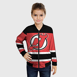 Бомбер детский New Jersey Devils, цвет: 3D-черный — фото 2