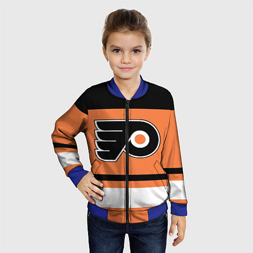 Детский бомбер Philadelphia Flyers / 3D-Синий – фото 4