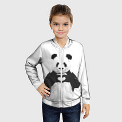 Бомбер детский Panda Love, цвет: 3D-белый — фото 2