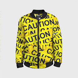 Бомбер детский Caution, цвет: 3D-черный