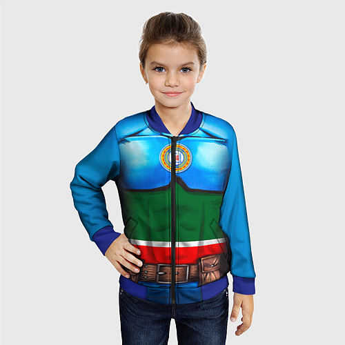 Детский бомбер Капитан Чечня / 3D-Синий – фото 4