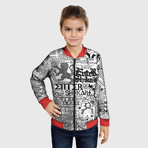 Детский бомбер Enter Shikari: Words / 3D-Красный – фото 4