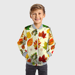 Бомбер детский Осень, цвет: 3D-серый — фото 2