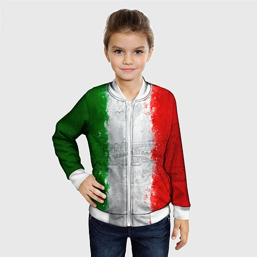 Детский бомбер Italian / 3D-Белый – фото 4