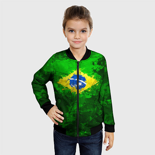 Детский бомбер Бразилия / 3D-Черный – фото 4
